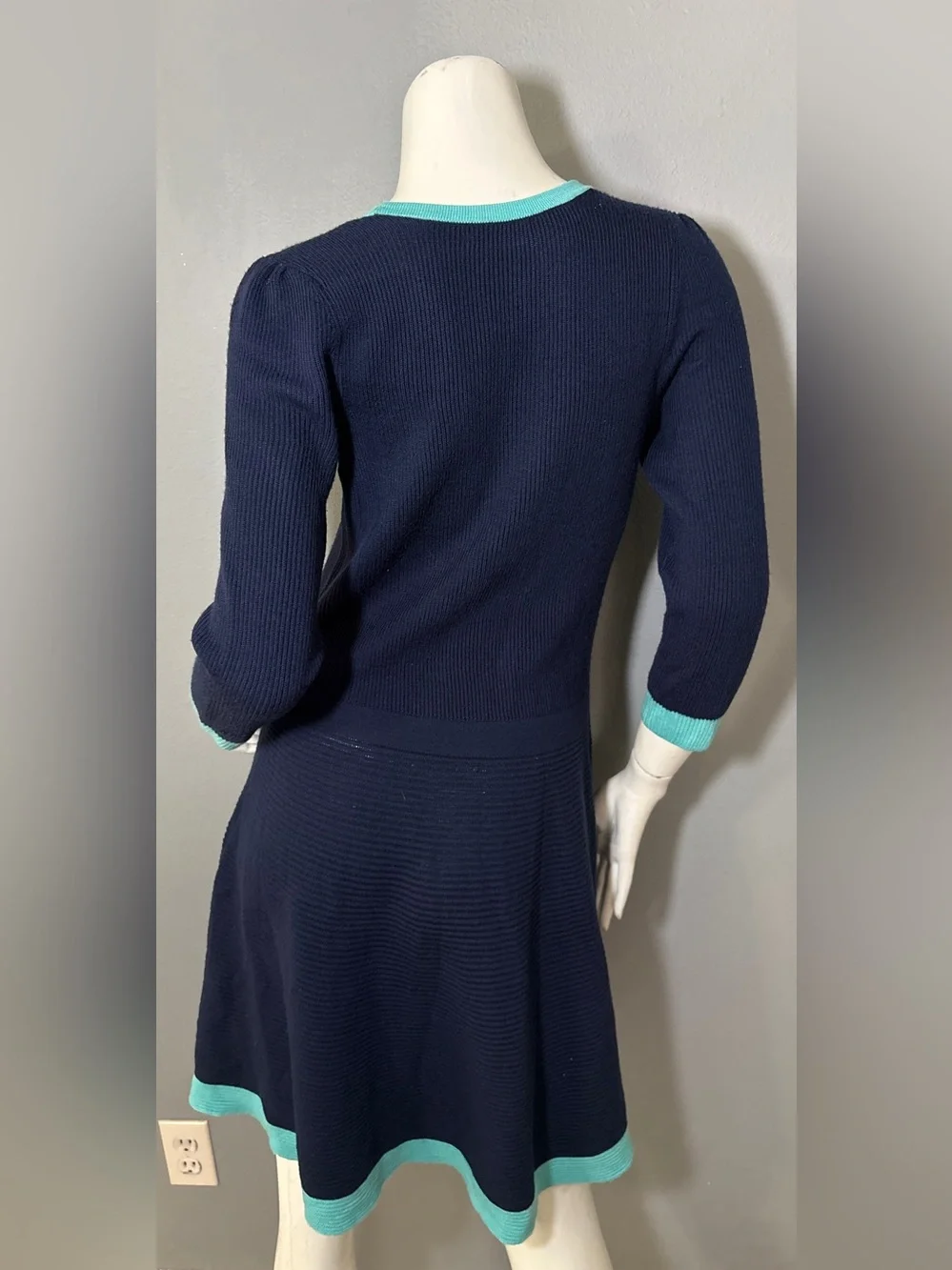 Lilly Pulitzer Navy Dress with Light Blue Trim - Picture 3 of 7